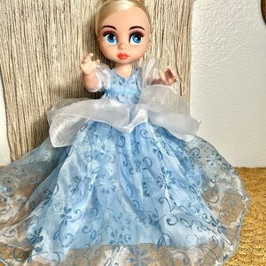 Mis 15 Anos Quinceanera Disney Doll Muñeca Cinderella in Sky Blue Dress 14”